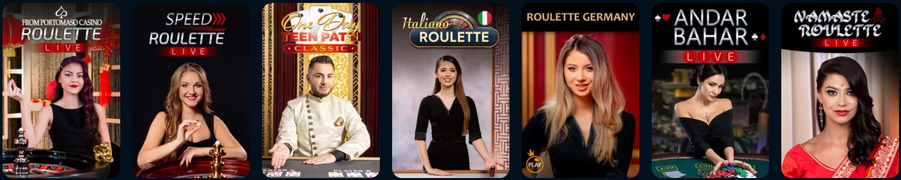 Live Casino Bereich bei Playzilla Schweiz