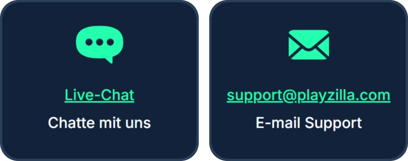Online-Chat-Support bei Playzilla Schweiz