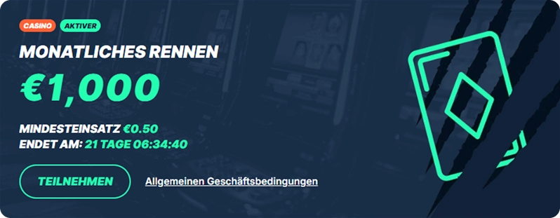 Monatliches Rennen für Casino-Spieler